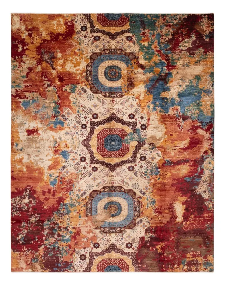 Designer teppe - 385 x 302 cm - flerfarget