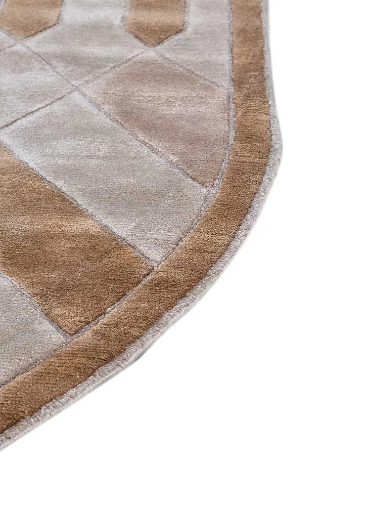 Designer teppe oval - 270 x 180 cm - brun