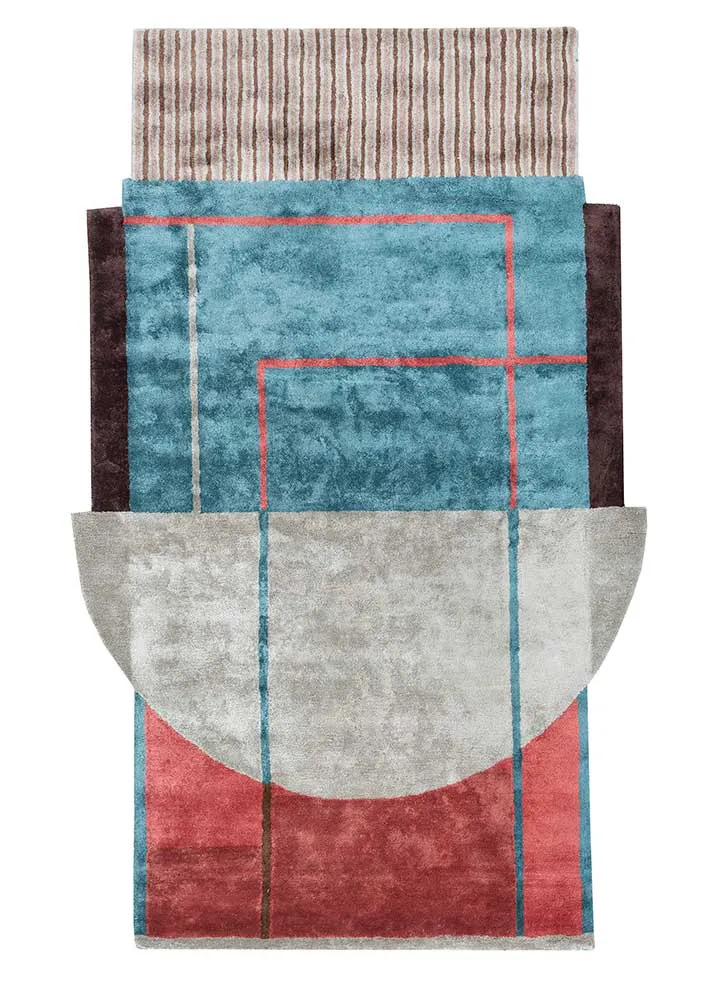 Designer teppe spesiell form - 240 x 150 cm - flerfarget