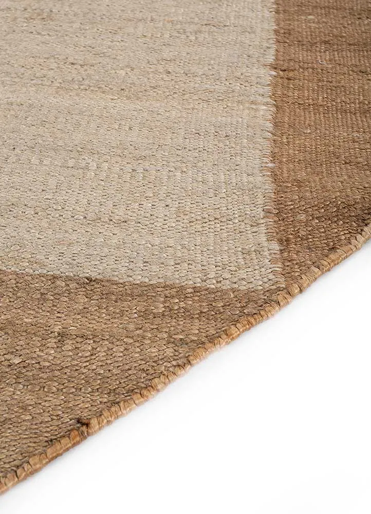 Designer teppe spesiell form - 270 x 180 cm - mørk beige