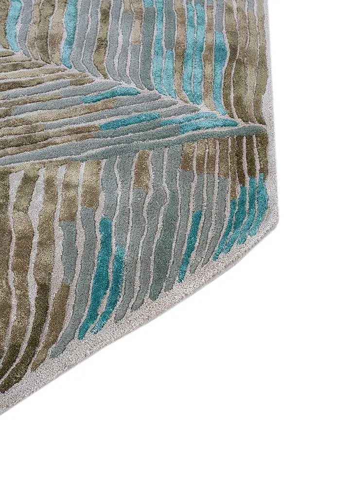 Designer teppe spesiell form - 270 x 180 cm - blå