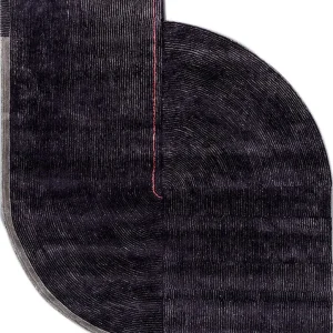 Designer teppe spesiell form - 330 x 240 cm - antrasitt