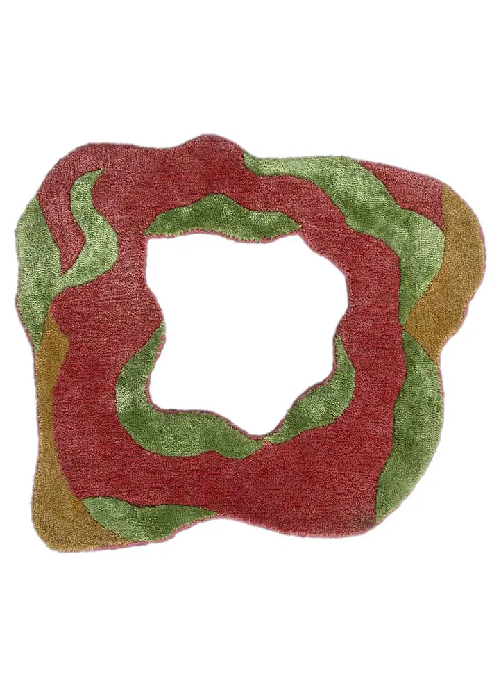 Designer teppe spesiell form - 70 x 80 cm - oransje