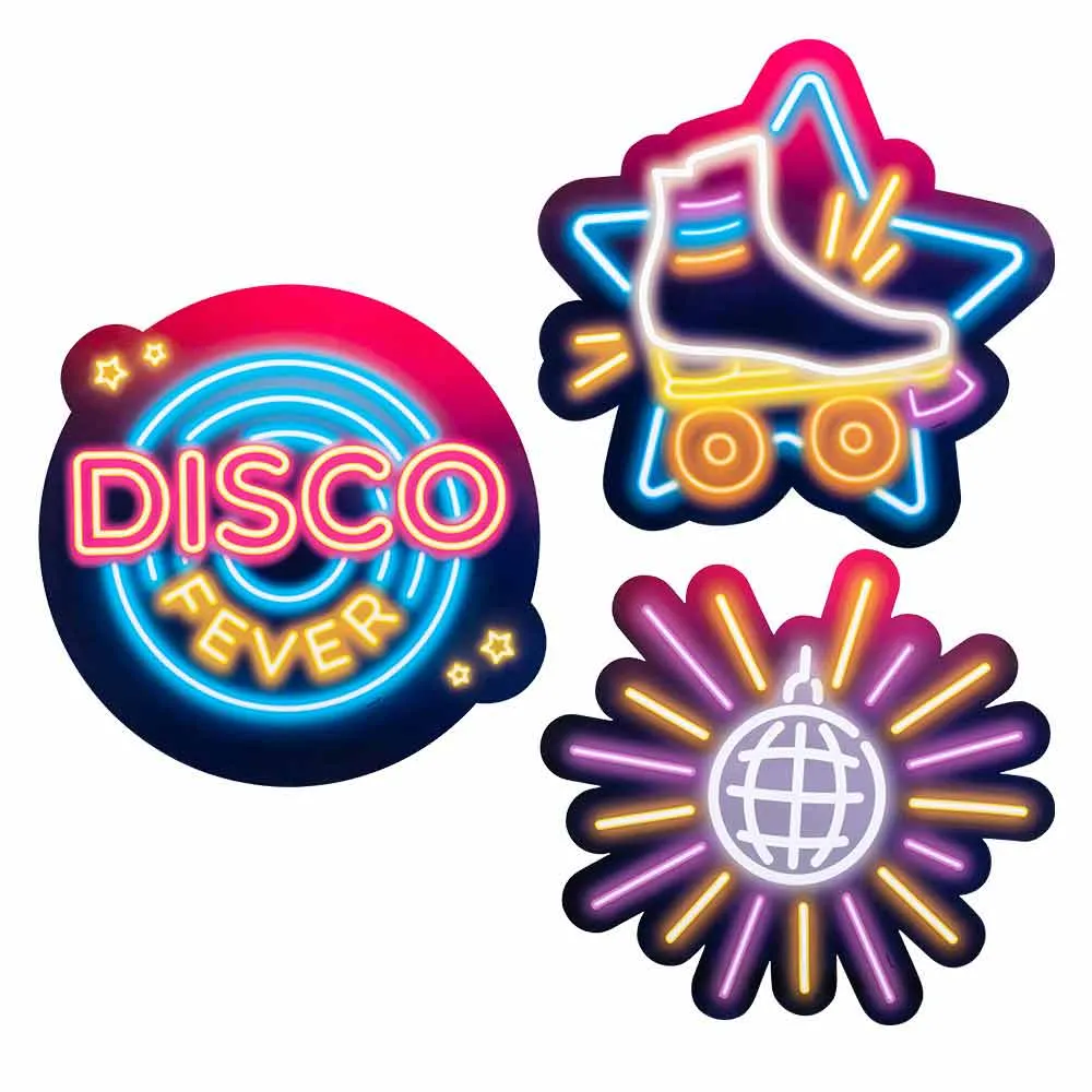 Go Disco Papp Dekorasjoner 3 stk.