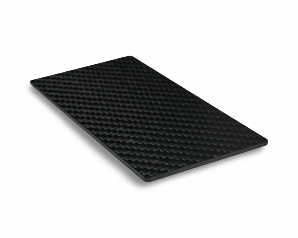 Eksklusiv karbonfiberunderlag "To Go" – Kompakt, stabil og stilig - 13cm x 6cm x 2mm