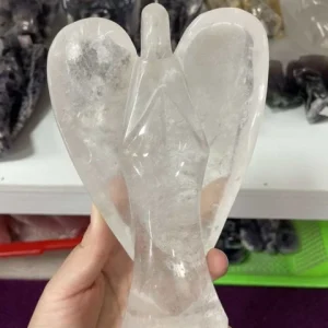 Ekstra stor Clear Quartz Engel , ca 15cm