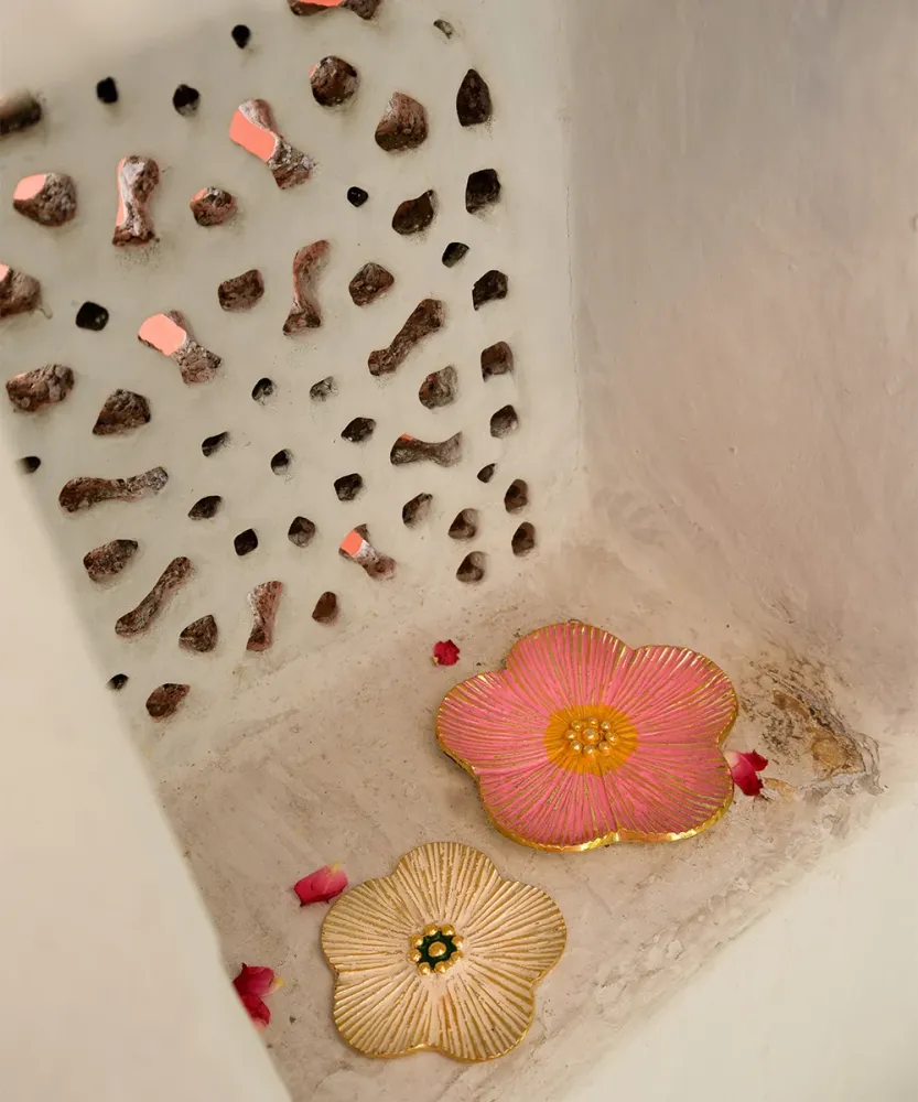 Fat - Faye flower plate pink - doing goods