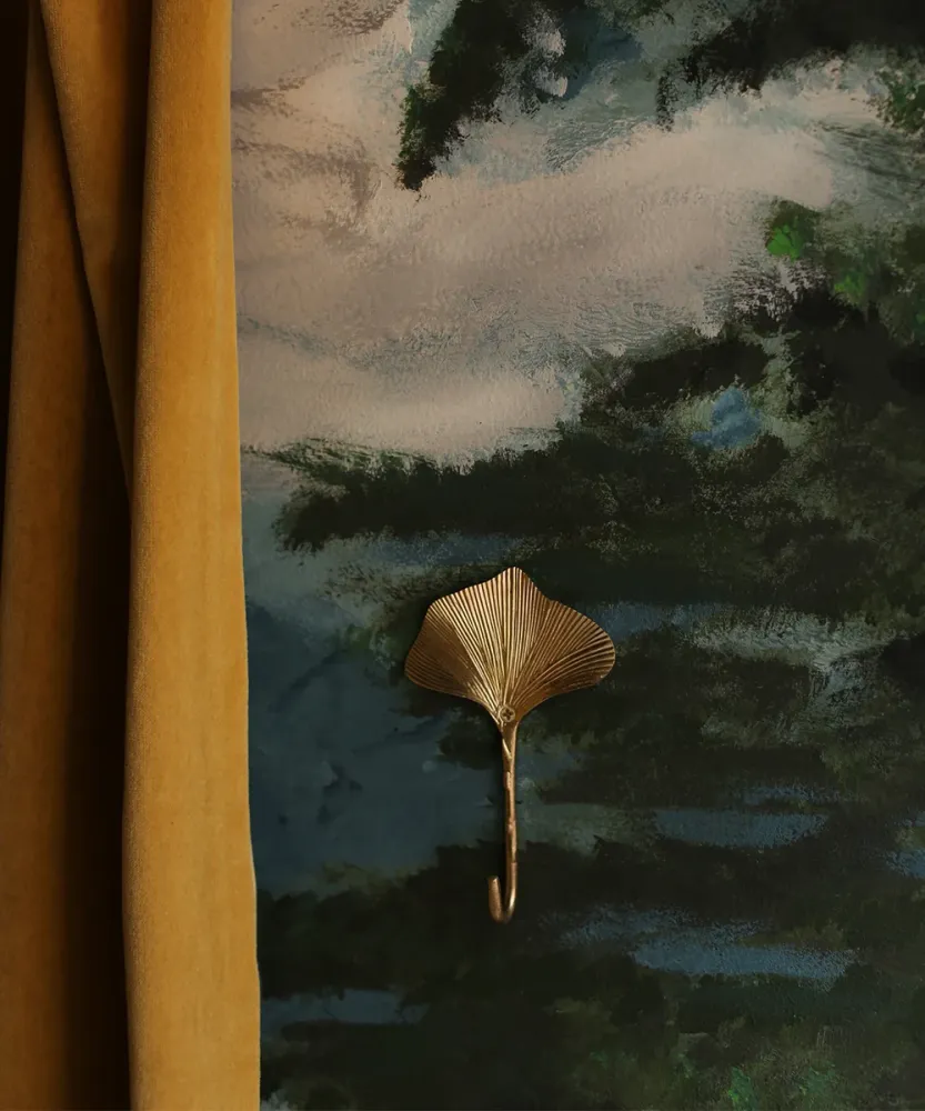 Flora Ginko Hook - knagg i messing