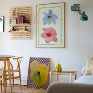 Flowers Checks 01 - 50 × 70 cm - Papercollective