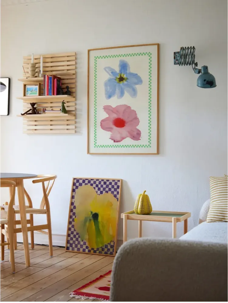 Flowers Checks 01 - 50 × 70 cm - Papercollective