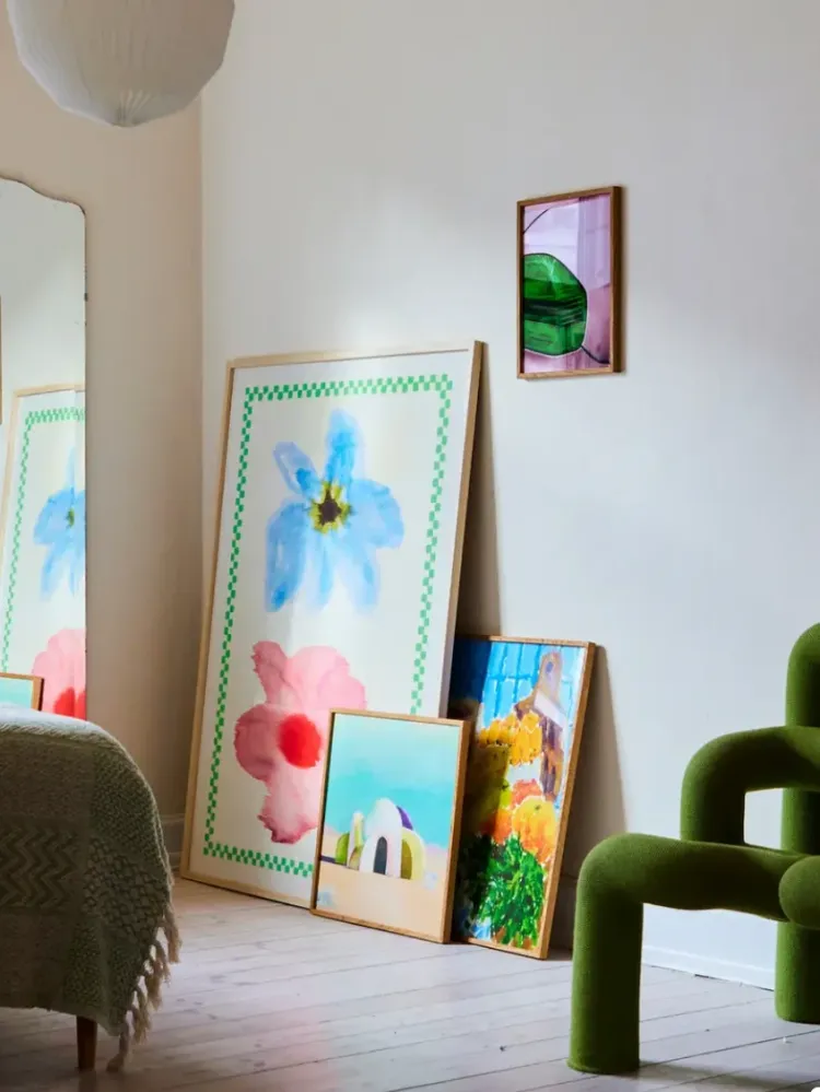 Flowers Checks 01 - 50 × 70 cm - Papercollective