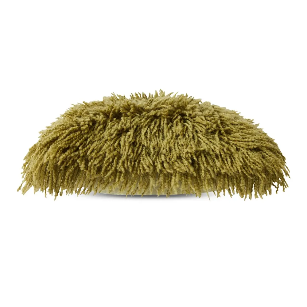 Fluffy cushion olive (50x50cm)