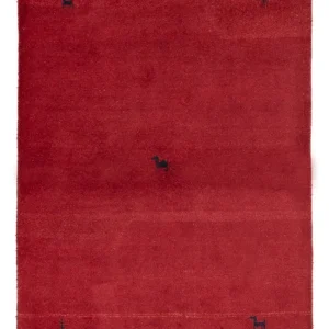 Gabbeh teppe - Indus - 180 x 120 cm - bordeaux rød