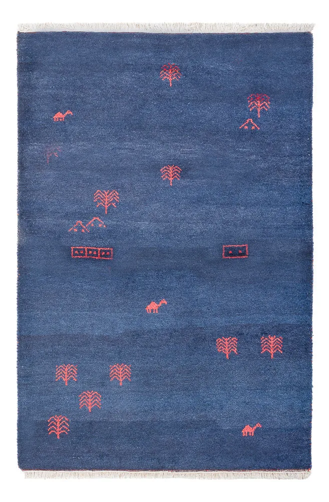 Gabbeh teppe - Indus - 180 x 120 cm - mørkeblå