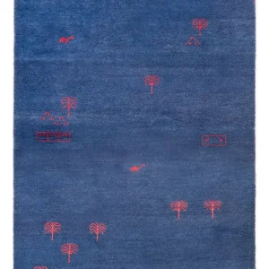 Gabbeh teppe - Indus - 180 x 120 cm - mørkeblå