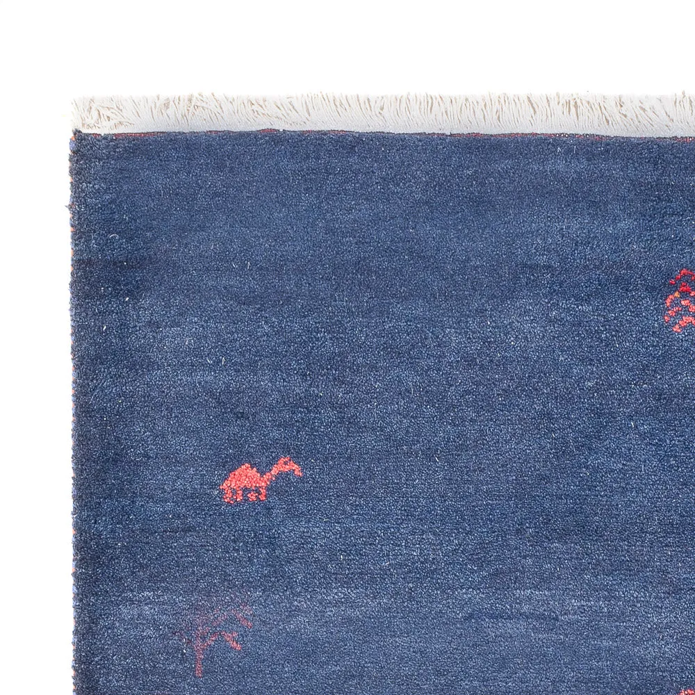 Gabbeh teppe - Indus - 180 x 120 cm - mørkeblå