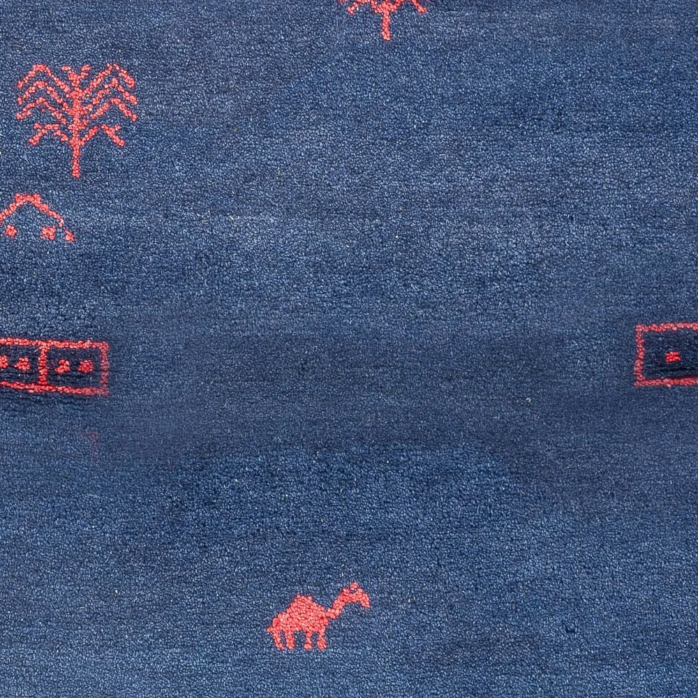 Gabbeh teppe - Indus - 180 x 120 cm - mørkeblå