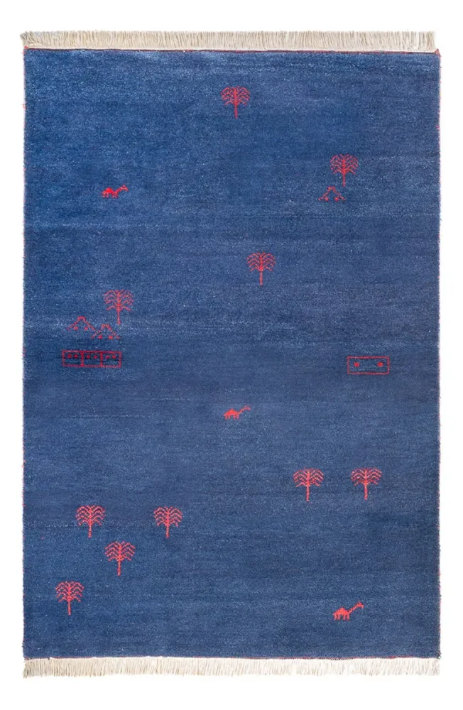 Gabbeh teppe - Indus - 180 x 120 cm - mørkeblå