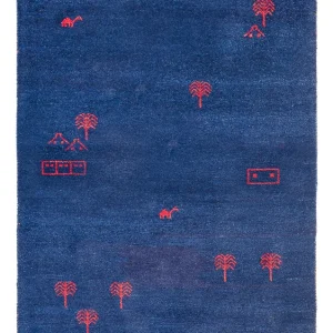 Gabbeh teppe - Indus - 180 x 120 cm - mørkeblå
