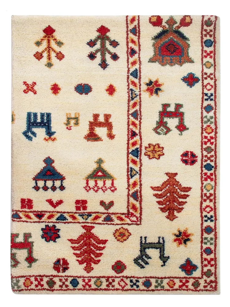Gabbeh teppe - Indus - 90 x 60 cm - karamell