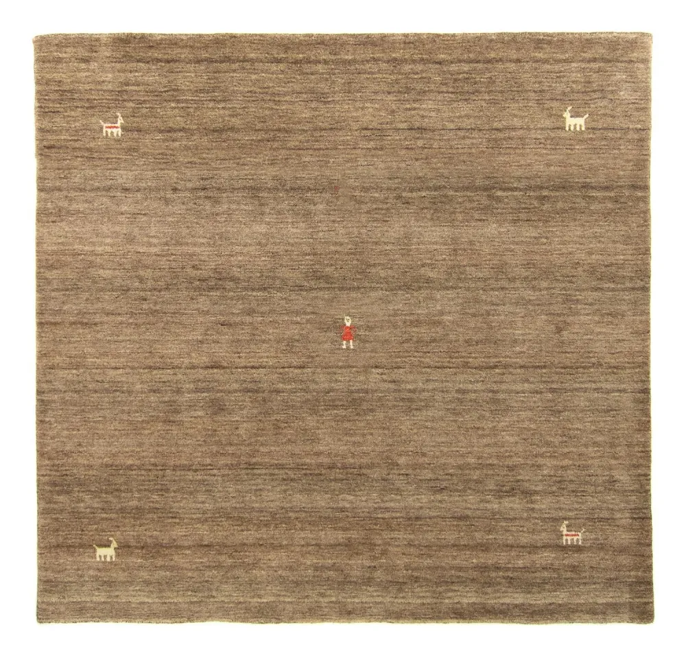 Gabbeh teppe - Indus rundt - 250 x 250 cm - brun