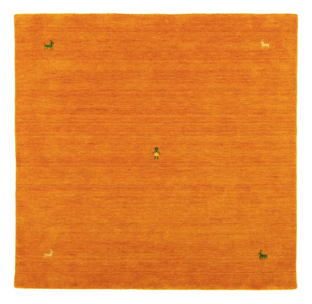 Gabbeh teppe - Indus square - 250 x 250 cm - oransje