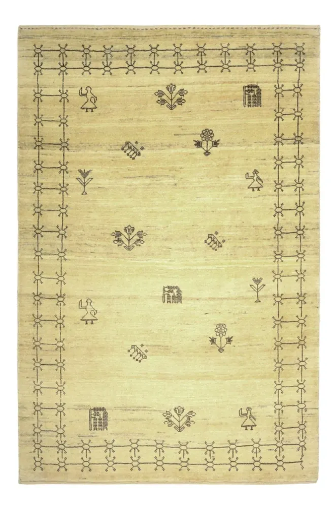 Gabbeh teppe - Kashkuli persisk teppe - 150 x 101 cm - beige