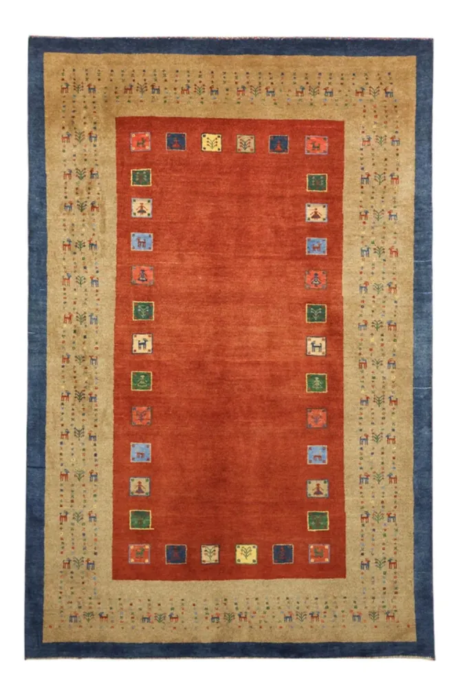 Gabbeh teppe - Kashkuli persisk teppe - 184 x 121 cm - rød