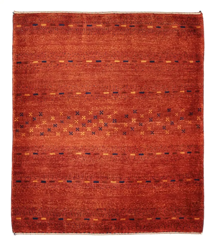 Gabbeh teppe - Kashkuli persisk teppe square - 111 x 101 cm - mørk rød