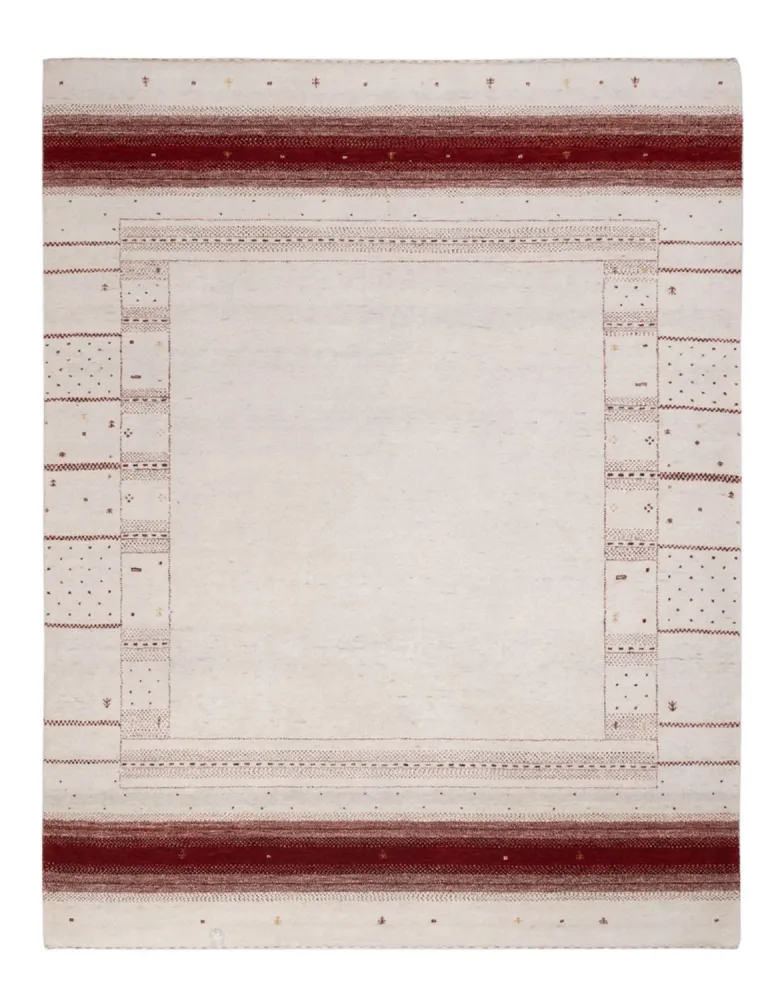 Gabbeh teppe - Loribaft Indus - 190 x 148 cm - hvit