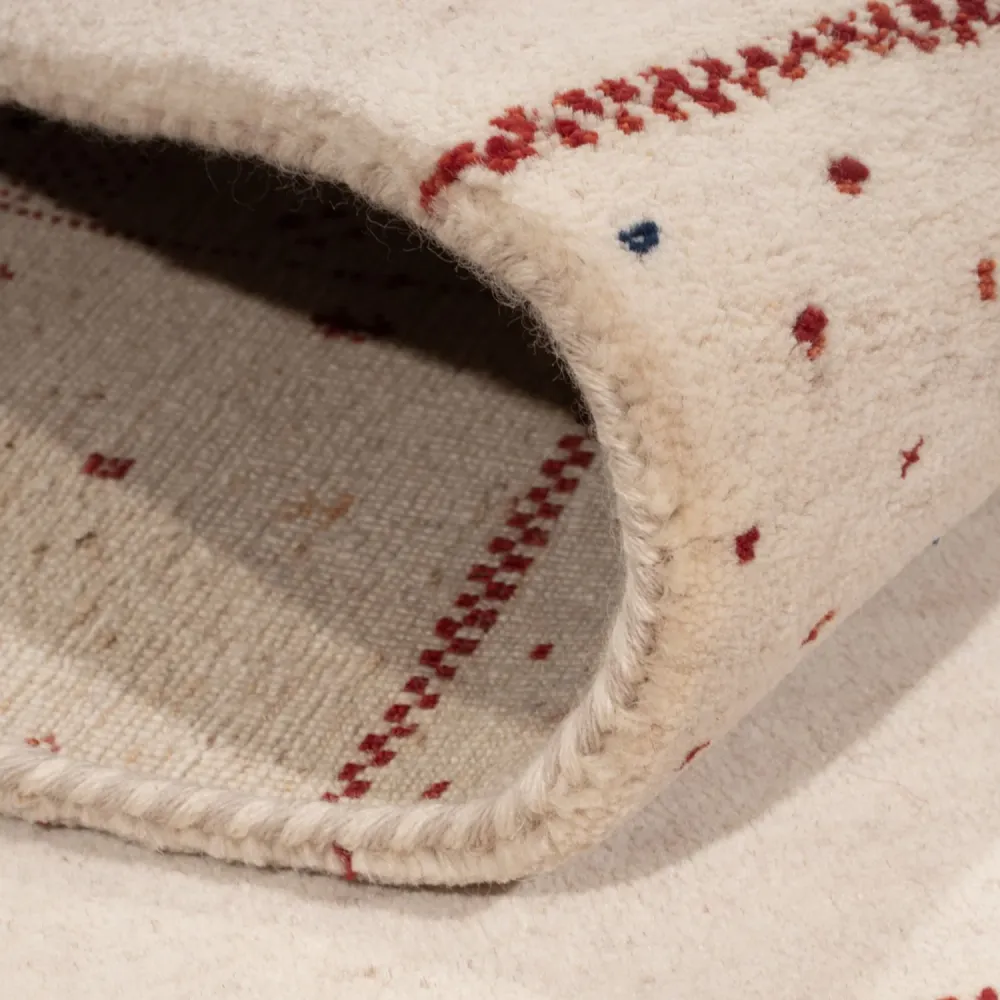 Gabbeh teppe - Loribaft Indus - 190 x 148 cm - hvit