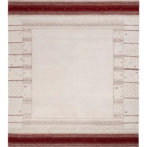 Gabbeh teppe - Loribaft Indus - 190 x 148 cm - hvit