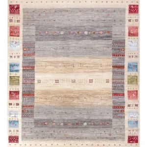 Gabbeh teppe - Loribaft Indus - 242 x 167 cm - natur