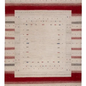 Gabbeh teppe - Loribaft Indus - 242 x 176 cm - lys beige