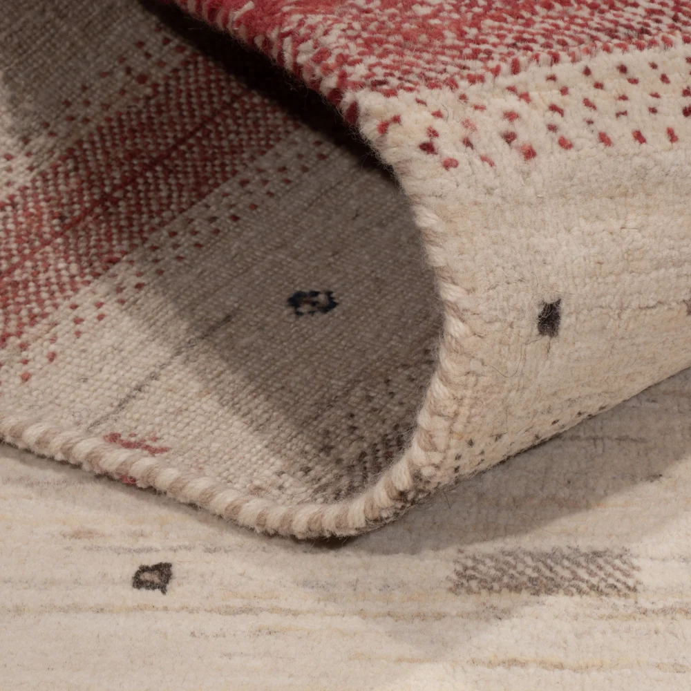Gabbeh teppe - Loribaft Indus - 242 x 176 cm - lys beige