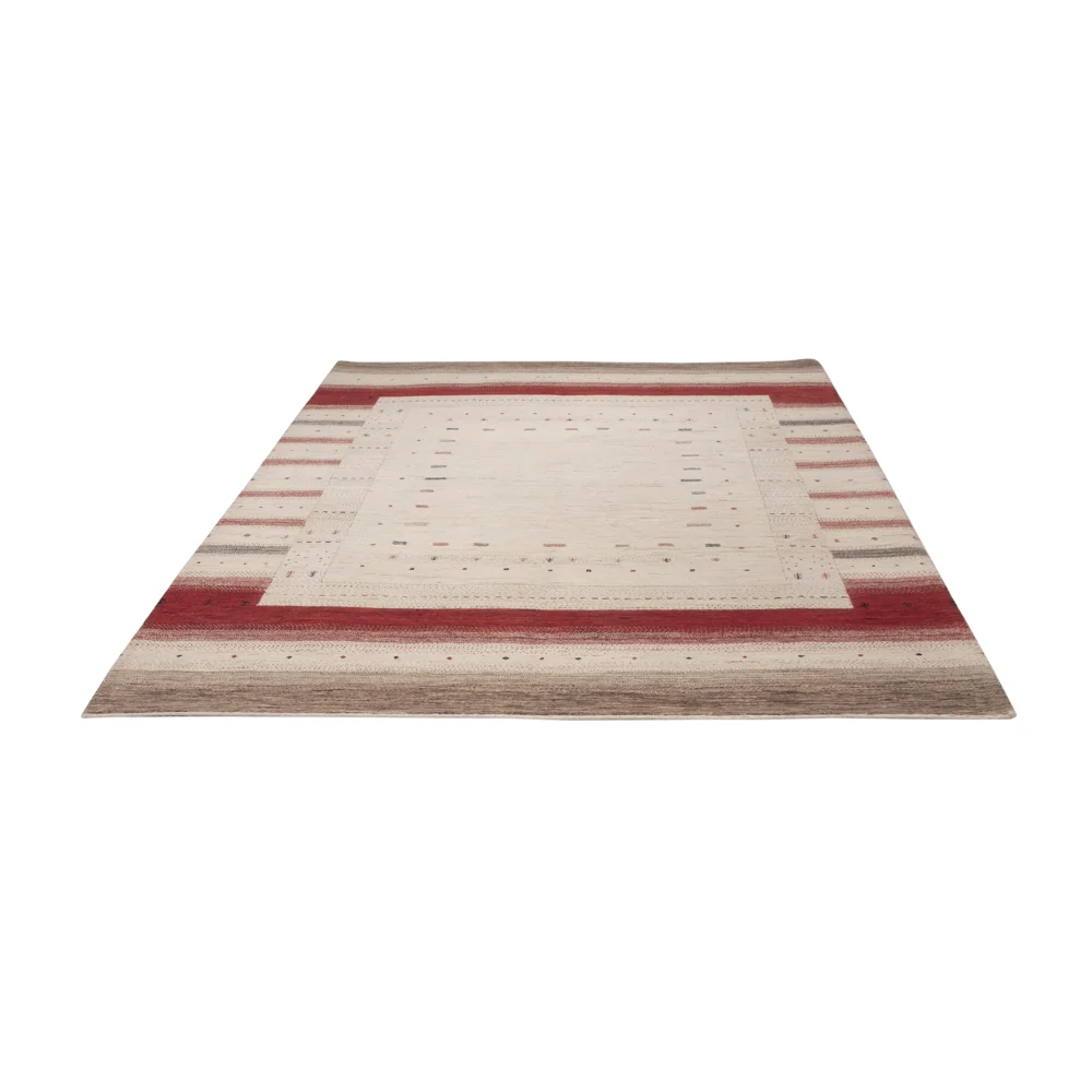 Gabbeh teppe - Loribaft Indus - 242 x 176 cm - lys beige