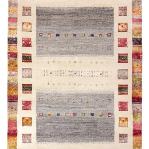 Gabbeh teppe - Loribaft Indus - 245 x 166 cm - natur