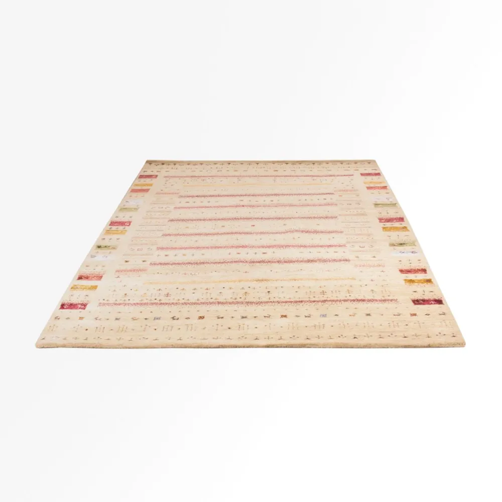 Gabbeh teppe - Loribaft Indus - 245 x 174 cm - krem
