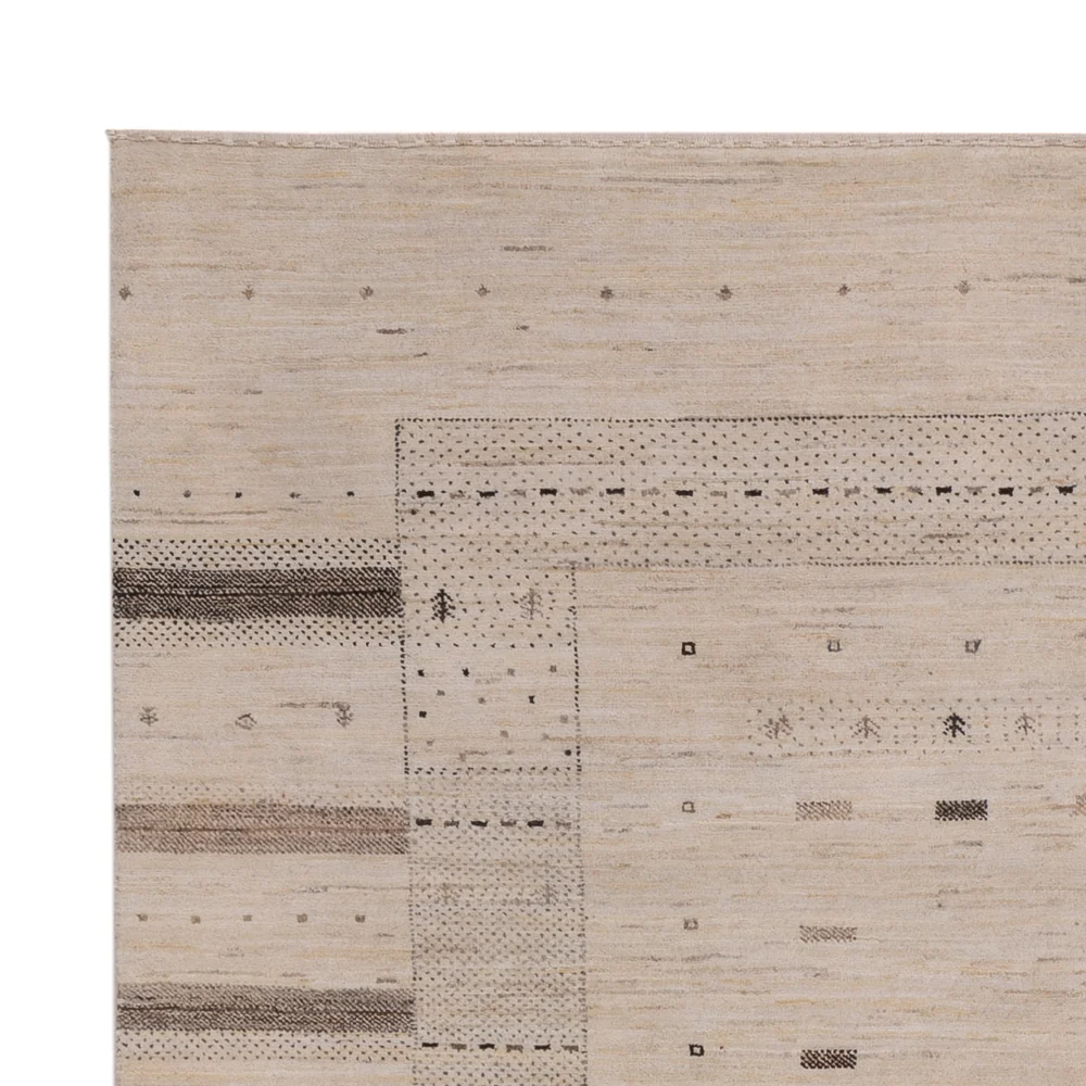 Gabbeh teppe - Loribaft Indus - 245 x 174 cm - lys beige