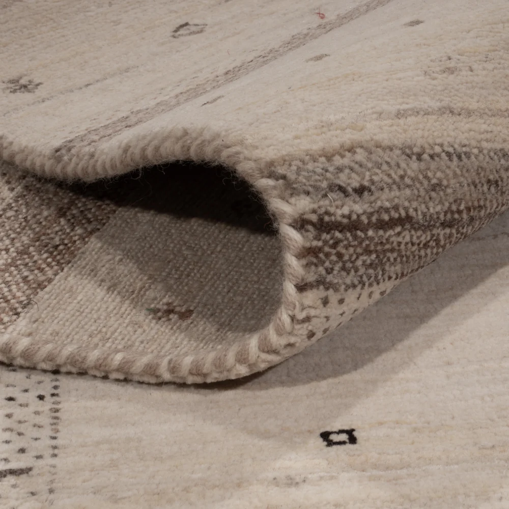 Gabbeh teppe - Loribaft Indus - 245 x 174 cm - lys beige