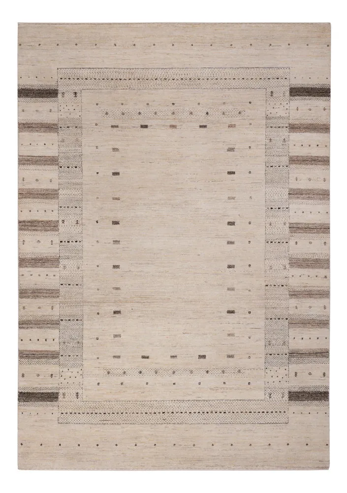 Gabbeh teppe - Loribaft Indus - 246 x 176 cm - lys beige