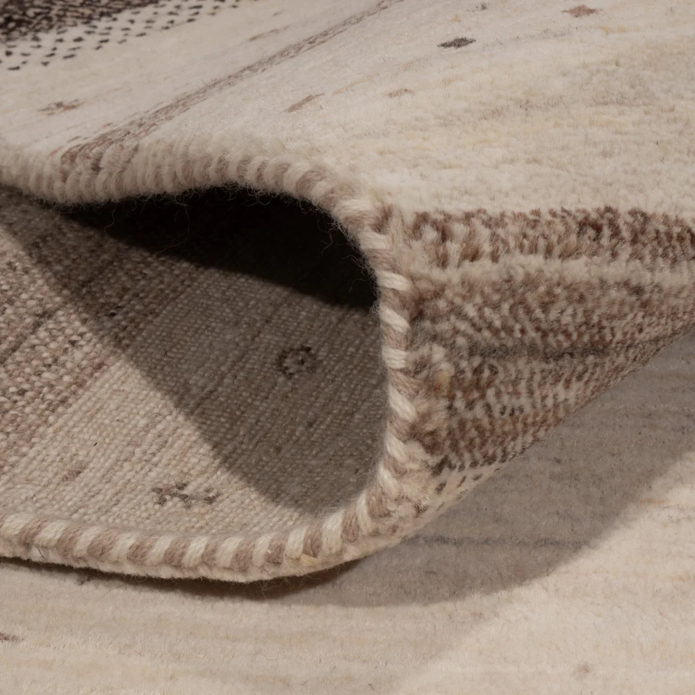 Gabbeh teppe - Loribaft Indus - 246 x 176 cm - lys beige