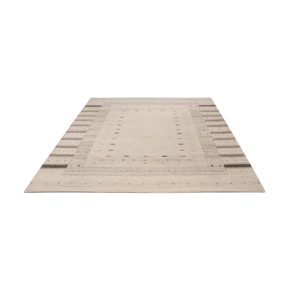 Gabbeh teppe - Loribaft Indus - 246 x 176 cm - lys beige