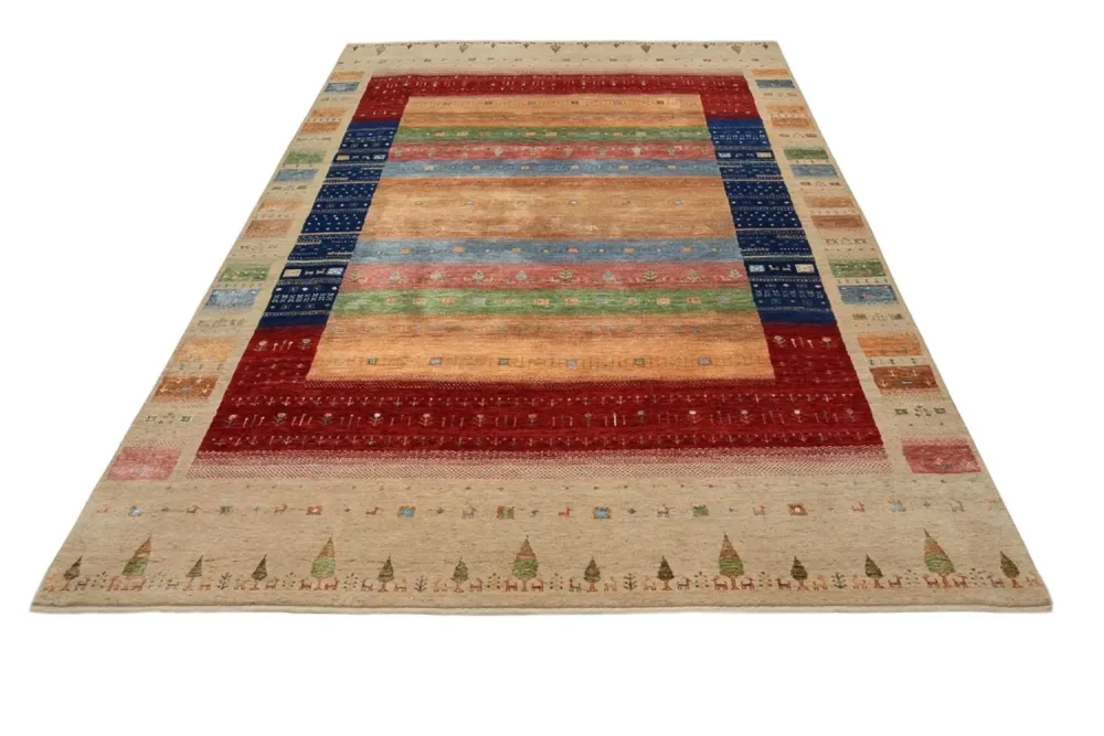 Gabbeh teppe - Loribaft Indus - 302 x 205 cm - flerfarget