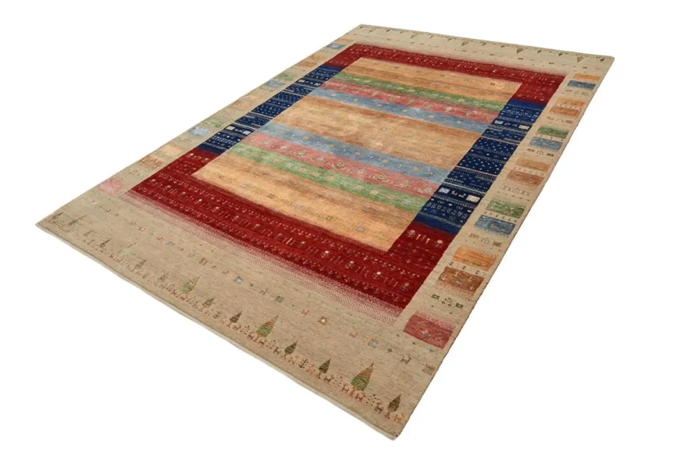 Gabbeh teppe - Loribaft Indus - 302 x 205 cm - flerfarget