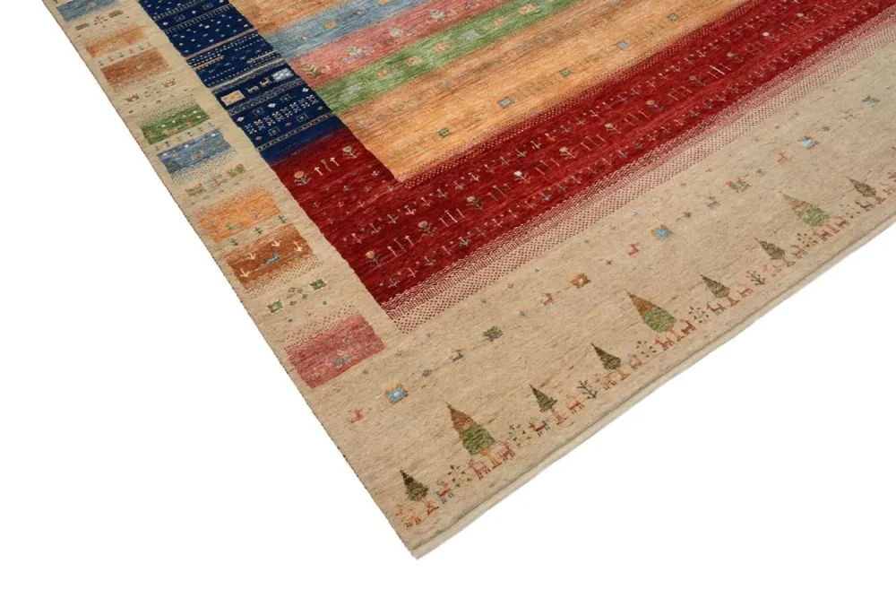 Gabbeh teppe - Loribaft Indus - 302 x 205 cm - flerfarget