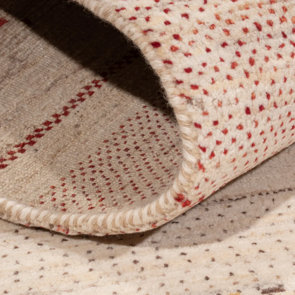 Gabbeh teppe - Loribaft Indus square - 246 x 249 cm - lys beige