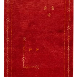 Gabbeh teppe - Loribaft persisk teppe - 126 x 85 cm - rød