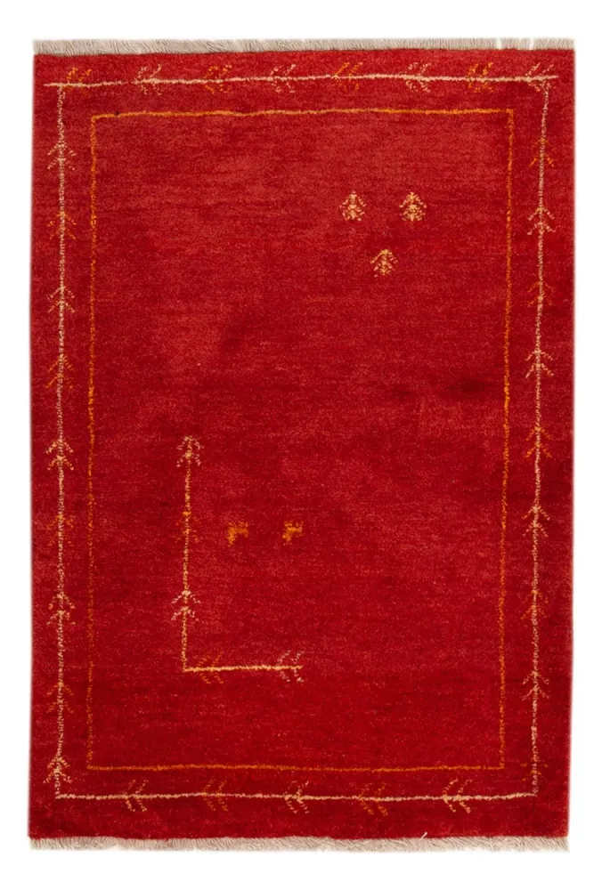 Gabbeh teppe - Loribaft persisk teppe - 126 x 85 cm - rød