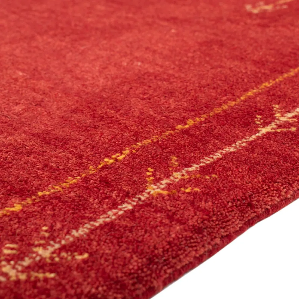 Gabbeh teppe - Loribaft persisk teppe - 126 x 85 cm - rød